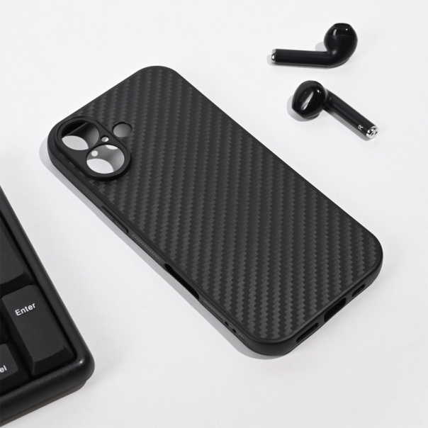 Maska za iPhone 17 Carbon fiber crna - 619159