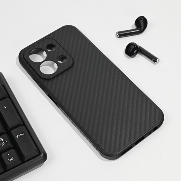 Maska za Xiaomi Redmi 15C (173mm) Carbon fiber crna - 621256