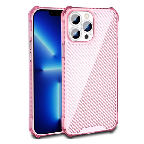 Maska Carbon shield iPhone 14 Pro Max pink - 057654