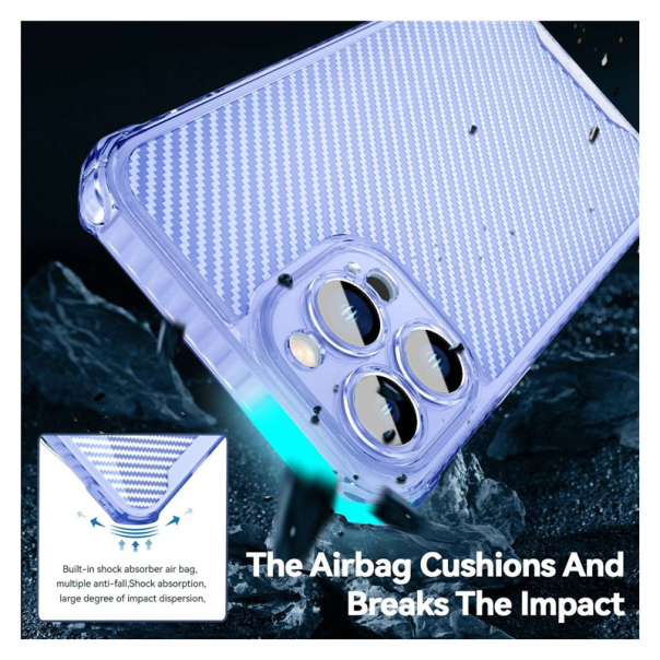 Maska Carbon shield iPhone 14 Pro Max plava - 057655