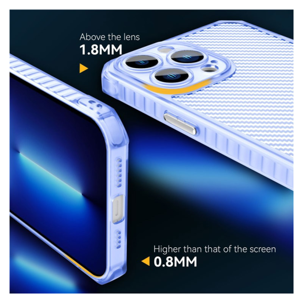 Maska Carbon shield iPhone 14 Pro Max plava - 057655