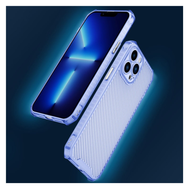 Maska Carbon shield iPhone 14 Pro Max plava - 057655