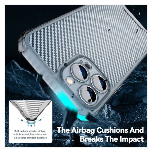 Maska Carbon shield iPhone 14 Pro Max siva - 057653