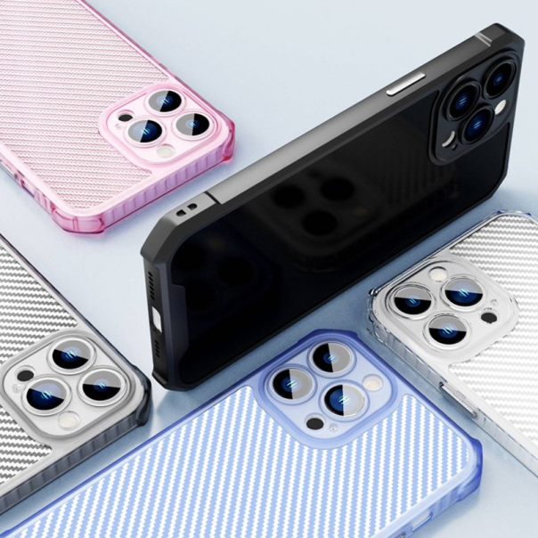 Maska Carbon shield iPhone 14 Pro siva - 057643