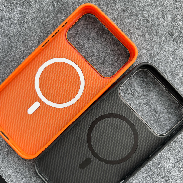 Maska za iPhone 17 Pro Max narandžasto Carbon Wave - 621458