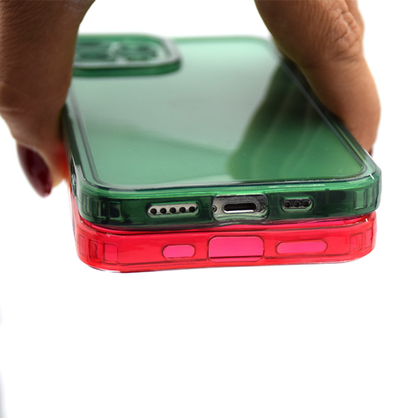 Maska za iPhone 14 Pro Max Clear color zelena - 057606