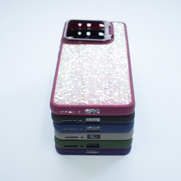 Maska za iPhone 16 Crystal Dots bordo - 614647