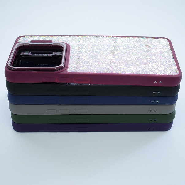 Maska za iPhone 16 Pro Max Crystal Dots bordo - 614657