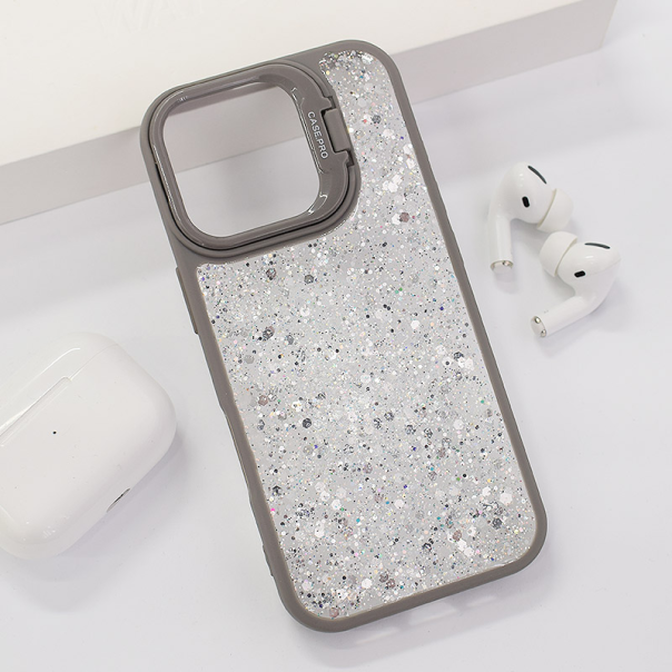 Maska za iPhone 16 Pro Crystal Dots siva - 614651