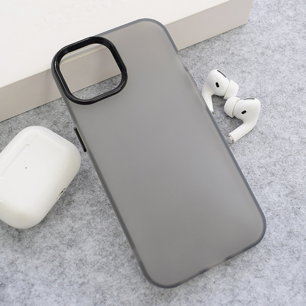 Maska za iPhone 15 Electro Glow Frame crna - 618303