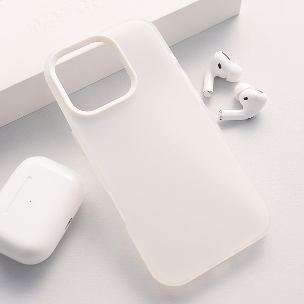 Maska za iPhone 16 Pro Electro Glow Frame bela - 616580