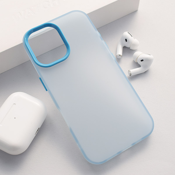 Maska za iPhone 16 Pro Electro Glow Frame plava - 618067