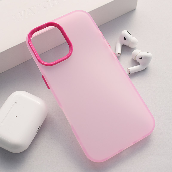 Maska za iPhone 16 Electro Glow Frame roze - 616577