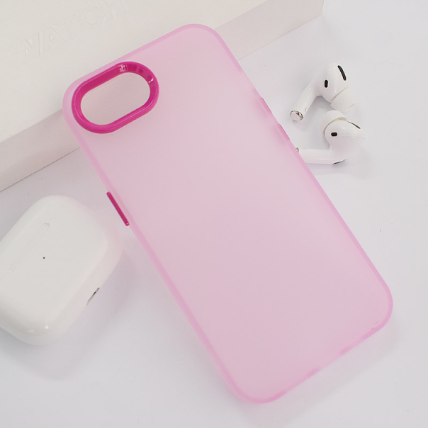 Maska za iPhone 16e Electro Glow Frame roze - 617604