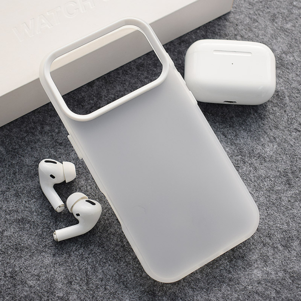 Maska za iPhone 17 Pro Electro Glow Frame bela - 619113