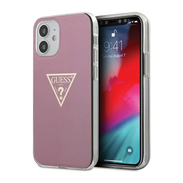 Maska Faceplate Frost Guess iPhone 12 Mini pink. - GUHCP12SPCUMPTPI