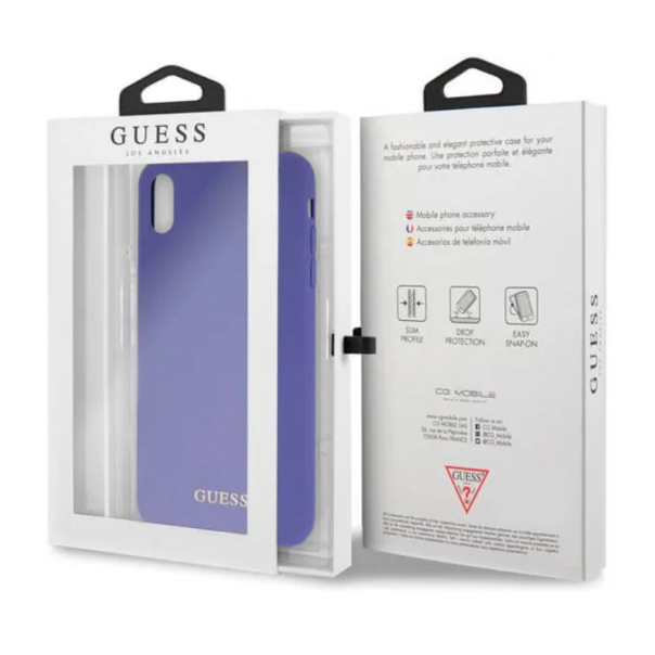 Maska Faceplate GUESS iPhone XS Max ljubičasta - GUHCI65LSGLUV
