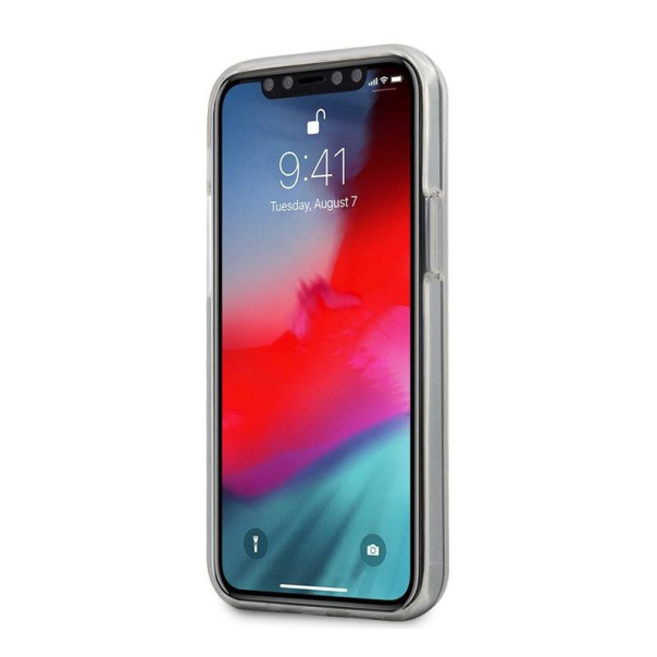 Maska za iPhone 12 mini bela Guess Faceplate - GUHCP12SPCUCTLWH