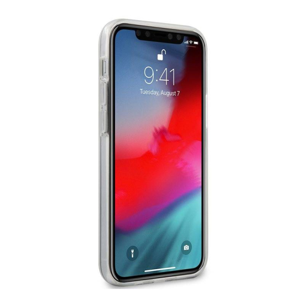 Maska za iPhone 12 mini bela Guess Faceplate - GUHCP12SPCUCTLWH