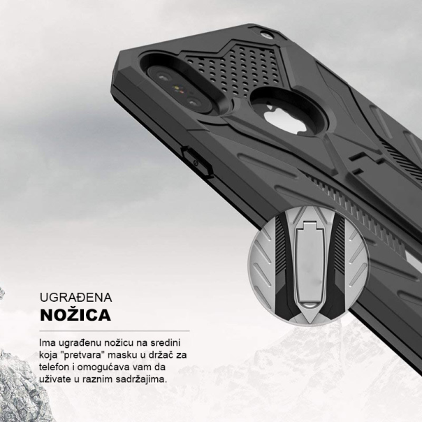 Maska za Samsung A20s/ A207F Fight crna - 040665