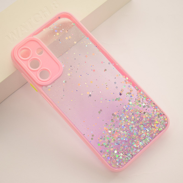 Maska za Samsung A15 4G/ A155F/ A15 5G/ A156B Frame Glitter roze - 611407