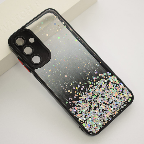 Maska za Samsung A25 5G/ A256B Frame Glitter crna - 611409