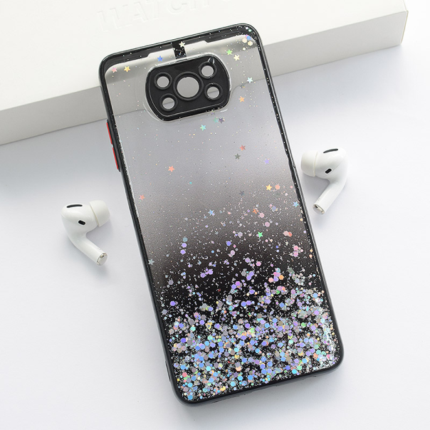 Maska za Xiaomi Poco X3/ X3 NFC Frame Glitter crna - 611364