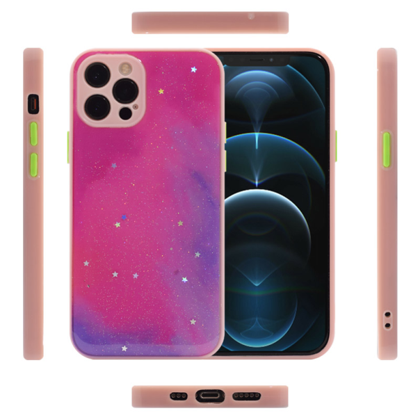 Maska za iPhone 12 Pro Galaxy ljubičasta - 052013