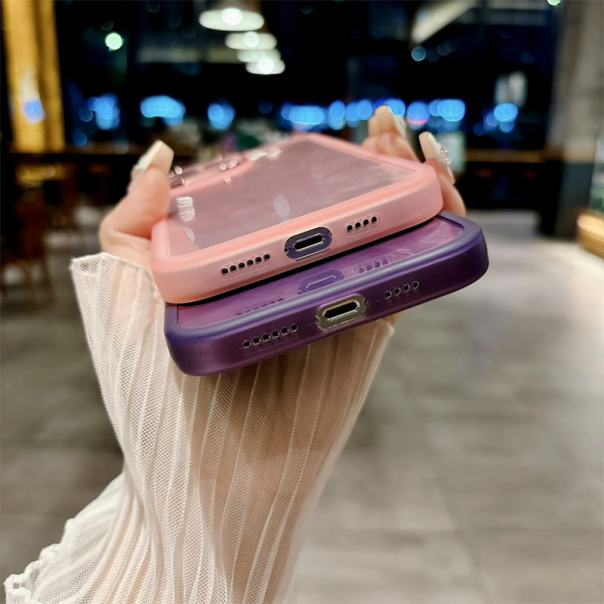 Maska za iPhone 16 Pro Glitter Feather ljubičasta - 614811