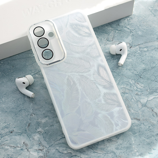 Maska za Samsung S25 Plus/ S936B Glitter Feather bela - 614829