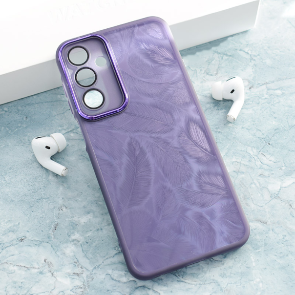 Maska za Samsung S25 Plus/ S936B Glitter Feather ljubičasta - 614831