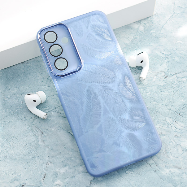 Maska za Samsung S25 Plus/ S936B Glitter Feather plava - 614832