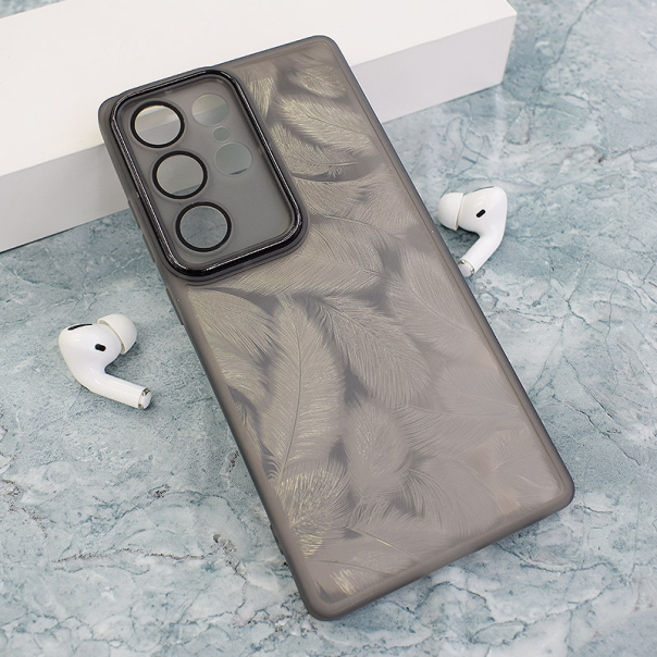 Maska za Samsung S25 Ultra/ S938B Glitter Feather crna - 614823