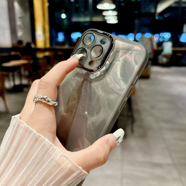 Maska za Samsung S25 Ultra/ S938B Glitter Feather ljubičasta - 614821