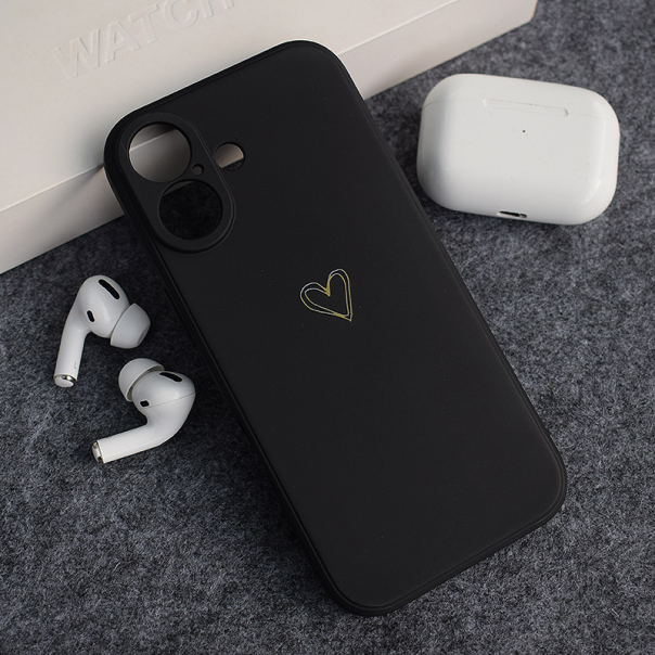 Maska za iPhone 17 Golden Heartbeat crna - 621281