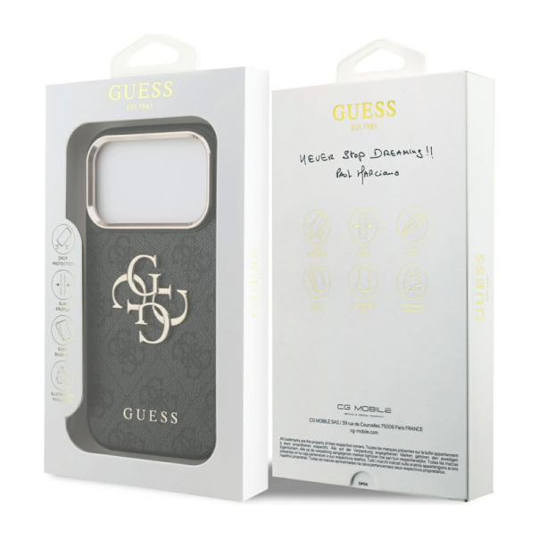 Maska za iPhone 17 Pro Guess 4G Big Classic Logo crna - DRO621534