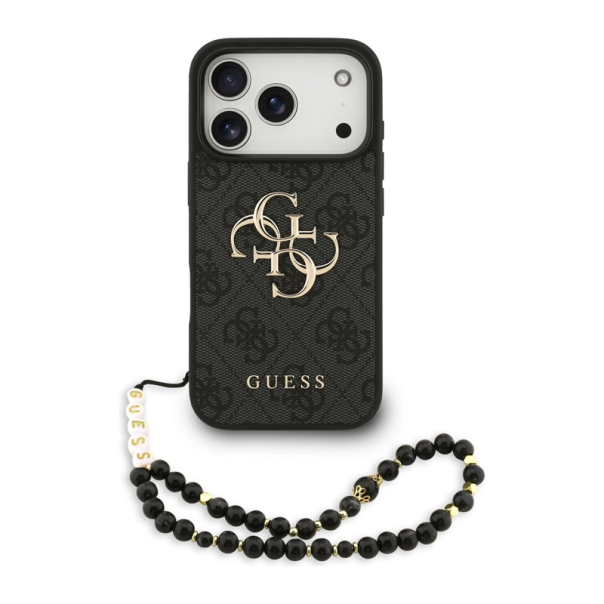 Maska za iPhone 17 Pro Max Guess 4G Strap 4G Classic Logo crna - DRO621545