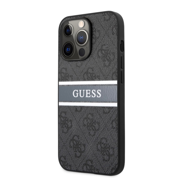 Maska za iPhone 13 Pro siva Guess 4G Stripe - 203563
