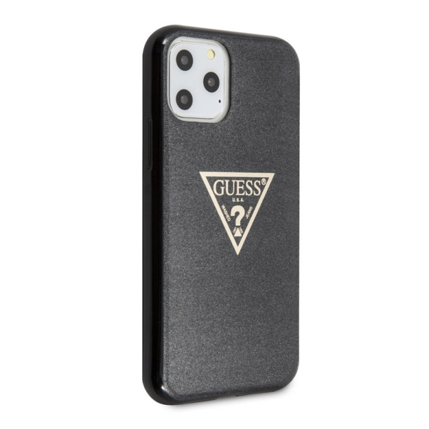 Maska za iPhone 11 Pro crna Guess Faceplate Frost - GUHCN58SGTLBK