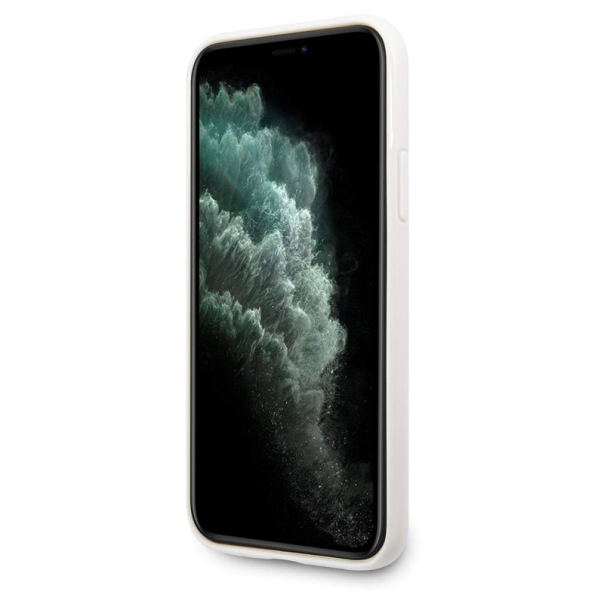 Maska za iPhone 11 Pro Max bela Guess Faceplate Marble - GUHCN65PCUMAWH