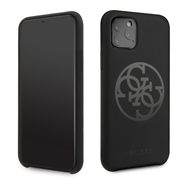 Maska za iPhone 11 Pro crna Guess Faceplate - GUHCN58LS4GBK