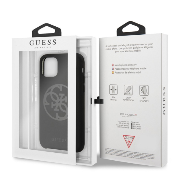 Maska za iPhone 11 Pro crna Guess Faceplate - GUHCN58LS4GBK