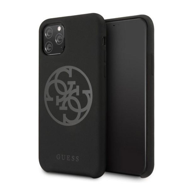 Maska za iPhone 11 Pro crna Guess Faceplate - GUHCN58LS4GBK