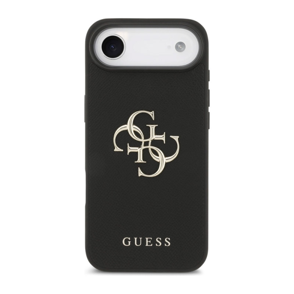 Maska za iPhone Air Guess Grained Big 4G & Classic Logo do Apple crna - DRO621587