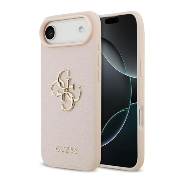 Maska Guess Grained Big 4G & Classic Logo do iPhone Air pink - DRO621588