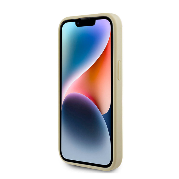 Maska za iPhone 15 Guess Hc Fixed Glitter 4G Big Metal Logo zlatna - GUHCP15SHG4SGD