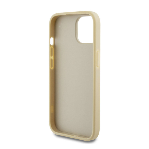 Maska za iPhone 15 Guess Hc Fixed Glitter 4G Big Metal Logo zlatna - GUHCP15SHG4SGD