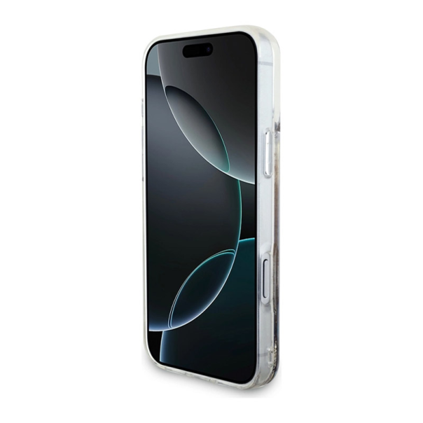 Maska za iPhone 17 Pro Guess Liq Glitter 4 Charms zlatna - DRO621578