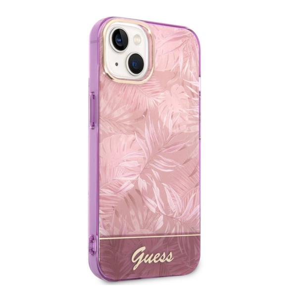 Maska za iPhone 14 Plus Guess PC/ TPU Jungle Pink - GUHCP14MHGJGHP
