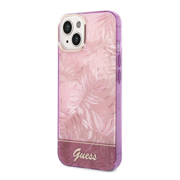 Maska za iPhone 14 Plus Guess PC/ TPU Jungle Pink - GUHCP14MHGJGHP
